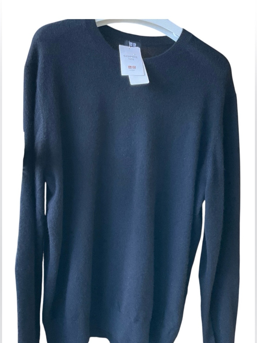 NWT Uniqlo Men's 100% Cashmere Crew Neck Sweater - Black - Size XL
